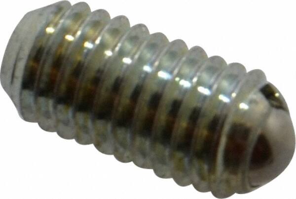 Gibraltar - M8x1.25, 5mm Ball Diam, 16mm Body Length, 1.5mm Max Ball Reach, Threaded Ball Plunger - Americas Industrial Supply