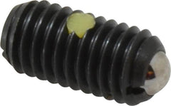 Gibraltar - M8x1.25, 5mm Ball Diam, 16mm Body Length, 1.5mm Max Ball Reach, Threaded Ball Plunger - Steel Body, Steel Ball, 3.37 Lb Initial End Force, 6.75 Lb Final End Force, Locking Element - Americas Industrial Supply