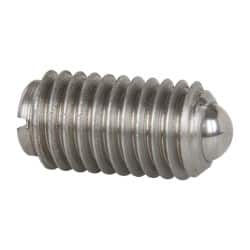 Gibraltar - M10x1.5, 6mm Ball Diam, 19mm Body Length, 2mm Max Ball Reach, Threaded Ball Plunger - Stainless Steel Body, Stainless Steel Ball, 1.8 Lb Initial End Force, 3.37 Lb Final End Force - Americas Industrial Supply