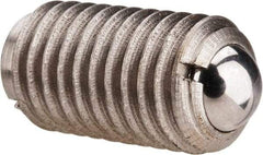 Gibraltar - M12x1.75, 8mm Ball Diam, 22mm Body Length, 2.5mm Max Ball Reach, Threaded Ball Plunger - Stainless Steel Body, Stainless Steel Ball, 2.25 Lb Initial End Force, 4.5 Lb Final End Force, Locking Element - Americas Industrial Supply