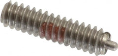 Gibraltar - 6-32, 17/32" Thread Length, 1/16" Plunger Projection, Stainless Steel Threaded Spring Plunger - 0.045" Max Plunger Diam, 17/32" Plunger Length, 1.5 Lb Init End Force, 4.5 Lb Final End Force - Americas Industrial Supply