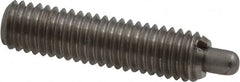 Gibraltar - 10-32, 3/4" Thread Length, 1/8" Plunger Projection, Stainless Steel Threaded Spring Plunger - 0.092" Max Plunger Diam, 3/4" Plunger Length, 1.3 Lb Init End Force, 2.7 Lb Final End Force - Americas Industrial Supply