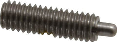 Gibraltar - 5/16-18, 1" Thread Length, 3/16" Plunger Projection, Stainless Steel Threaded Spring Plunger - 0.134" Max Plunger Diam, 1" Plunger Length, 3 Lb Init End Force, 15 Lb Final End Force, 0.0937" Hex - Americas Industrial Supply