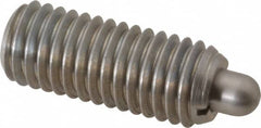 Gibraltar - 1/2-13, 1-1/4" Thread Length, 1/4" Plunger Projection, Stainless Steel Threaded Spring Plunger - 1/4" Max Plunger Diam, 1-1/4" Plunger Length, 6.6 Lb Init End Force, 17.4 Lb Final End Force, 0.1562" Hex - Americas Industrial Supply