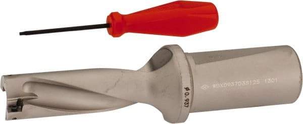 Sumitomo - 2.931" Max Drill Depth, 3xD, 15/16" Diam, Indexable Insert Drill - 2 Inserts, 1-1/4" Shank Diam, Whistle Notch Shank - Americas Industrial Supply