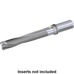 Kennametal - Series KSEM Plus, Head Connection FDS40, 3xD, 2" Shank Diam, Drill Body - 106.93mm Drill Body Length to Flange, SSF Toolholder, 10.95" OAL, 132mm Drill Body Length, 4.21" Flute Length, Weldon Flat Shank, Through Coolant - Americas Industrial Supply