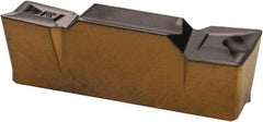 Iscar - 5004HFPR Grade IC808, 5mm Cutting Width Carbide Grooving Insert - 2.5mm Max Depth of Cut, Right Hand, 0.4mm Corner Radius, TiAlN Finish - Americas Industrial Supply