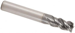 Seco - 1/2", 3 Flute, Single End, Solid Carbide, 0.015" Corner Radius End Mill - 3-1/2" OAL, 48° Helix, Right Hand Flute, 1" LOC, Right Hand Cut - Americas Industrial Supply