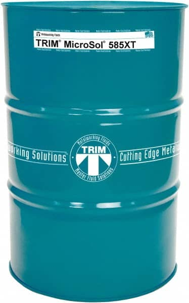 Master Fluid Solutions - Trim MicroSol 585XT, 54 Gal Drum Cutting & Grinding Fluid - Semisynthetic, For Aluminum Alloys, Cast Iron, Composites, Copper, Plastics, Steels & Titanium - Americas Industrial Supply