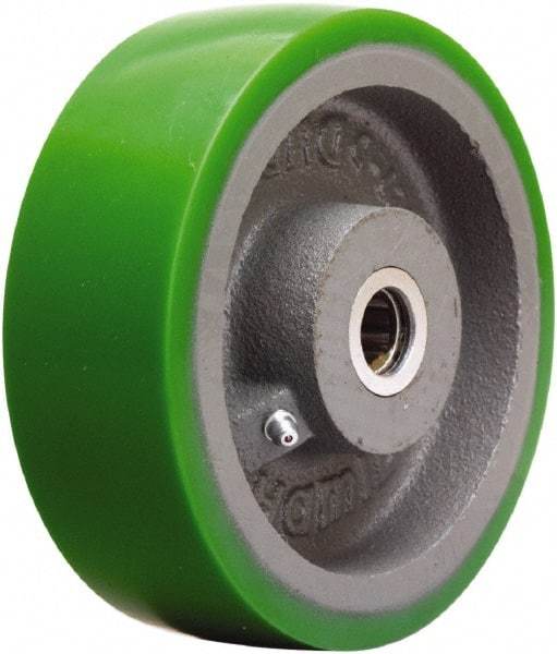 Hamilton - 6 Inch Diameter x 2 Inch Wide, Polyurethane on Cast Iron Caster Wheel - 1,200 Lb. Capacity, 2-1/4 Inch Hub Length, 5/8 Inch Axle Diameter, Straight Roller Bearing - Americas Industrial Supply