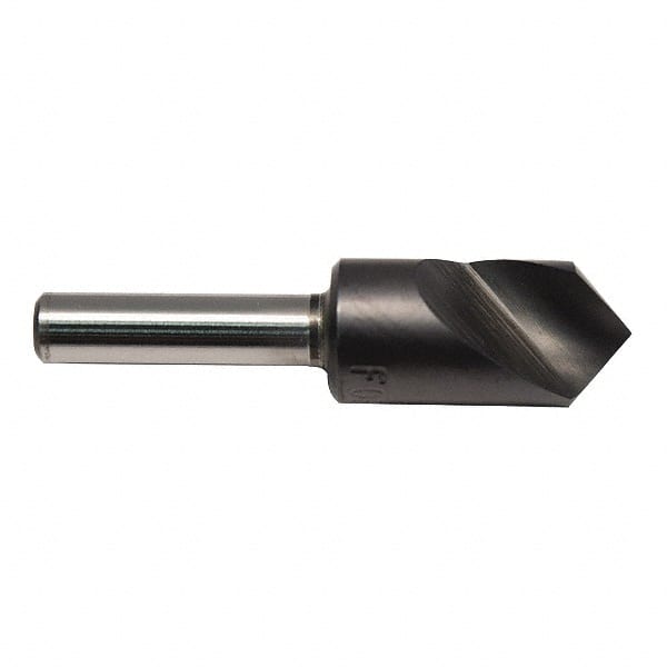 M.A. Ford - 1/2" Head Diam, 1/4" Shank Diam, 1 Flute 60° High Speed Steel Countersink - Americas Industrial Supply