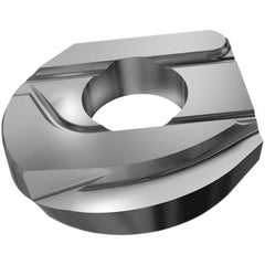 Iscar - HCRD160 QF Grade IC908 Carbide Milling Insert - TiAlN Finish, 3.37mm Thick, 16mm Inscribed Circle, 8mm Corner Radius - Americas Industrial Supply