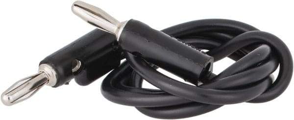 Pomona - Black Electrical Test Equipment Leads - Use with Stacking Banana Plugs - Americas Industrial Supply