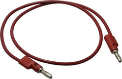 Pomona - Red Electrical Test Equipment Leads - Use with Stacking Banana Plugs - Americas Industrial Supply