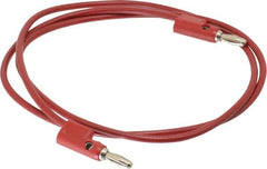 Pomona - Red Electrical Test Equipment Leads - Use with Stacking Banana Plugs - Americas Industrial Supply