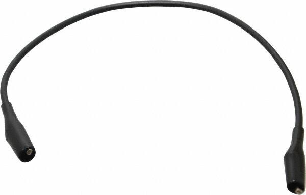 Pomona - Black Electrical Test Equipment Patch Cord - Use with Minigators, Test Clips - Americas Industrial Supply