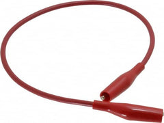 Pomona - Red Electrical Test Equipment Patch Cord - Use with Minigators, Test Clips - Americas Industrial Supply