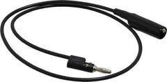 Pomona - Black Electrical Test Equipment Clip - Use with 0.300" Terminal, Banana Plugs - Americas Industrial Supply