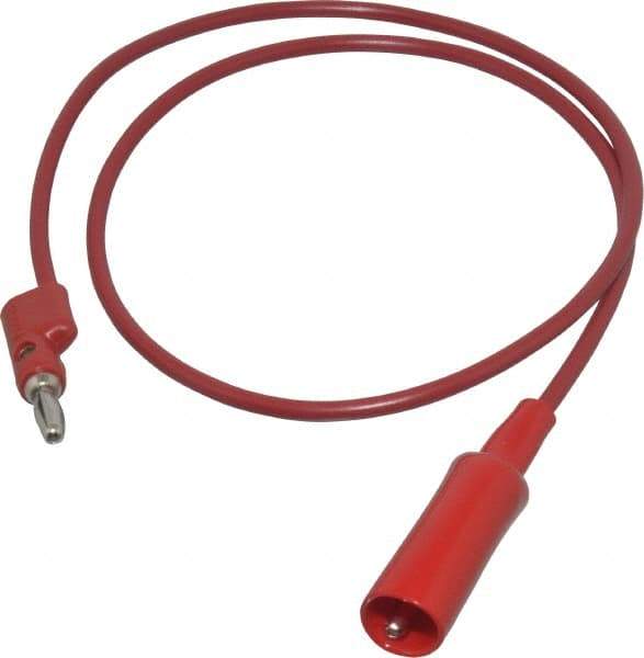 Pomona - Red Electrical Test Equipment Clip - Use with 0.300" Terminal, Banana Plugs - Americas Industrial Supply