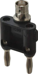 Pomona - Black Electrical Test Equipment Adapter - Use with Female BNC to Double Banana Plugs - Americas Industrial Supply