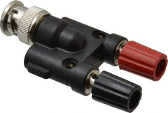 Pomona - Black Electrical Test Equipment Adapter - Use with Male BNC to Double Binding Posts - Americas Industrial Supply