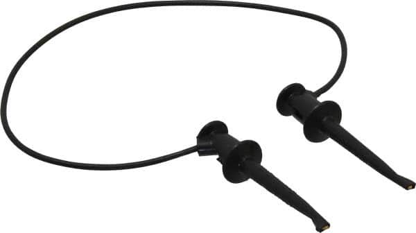 Pomona - Black Electrical Test Equipment Patch Cord - Use with Test Clips - Americas Industrial Supply