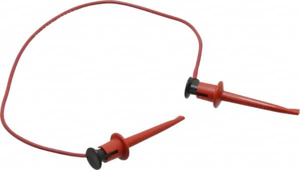 Pomona - Red Electrical Test Equipment Patch Cord - Use with Test Clips - Americas Industrial Supply