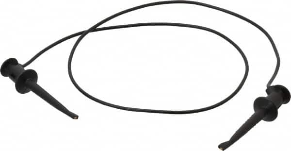 Pomona - Black Electrical Test Equipment Patch Cord - Use with Test Clips - Americas Industrial Supply