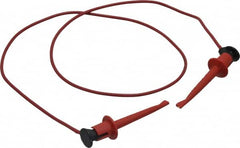 Pomona - Red Electrical Test Equipment Patch Cord - Use with Test Clips - Americas Industrial Supply