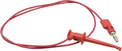 Pomona - Red Electrical Test Equipment Patch Cord - Use with Test Clips - Americas Industrial Supply