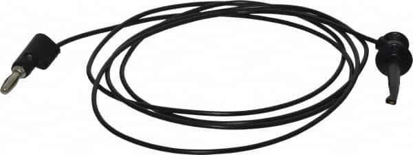 Pomona - Black Electrical Test Equipment Patch Cord - Use with Test Clips - Americas Industrial Supply