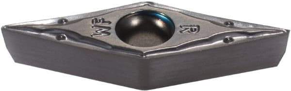 Iscar - VCET22.002 WF Grade IC907 Carbide Turning Insert - TiAlN Finish, 35° Diamond, 1/4" Inscr Circle, 1/8" Thick, 0.002" Corner Radius - Americas Industrial Supply