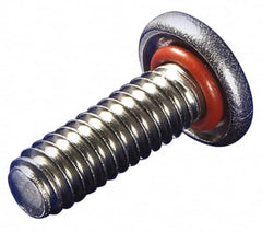 APM HEXSEAL - #8-32, 3/8" Length Under Head, Pan Head, #2 Phillips Self Sealing Machine Screw - Uncoated, 18-8 Stainless Steel, Silicone O-Ring - Americas Industrial Supply