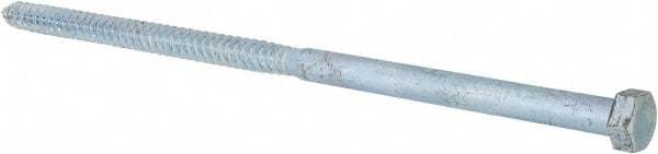 Value Collection - 1/2" Screw, 12" Length Under Head, Steel, Hex Head Lag Screw - Zinc Plated, Grade 2 - Americas Industrial Supply