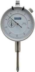 Fowler - 1" Range, 0-25-0 (Balanced), 0-50 (Continuous) Dial Reading, 0.0005" Graduation Dial Drop Indicator - 2-1/4" Dial, 0.05" Range per Revolution, Revolution Counter - Americas Industrial Supply