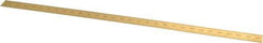 Fowler - 12" Long, 1/64, 1/32" and 0.5, 1mm Graduation, Flexible Steel Rule - English/Metric Graduation Style, 1/2" Wide, Yellow, Titanium Finish - Americas Industrial Supply