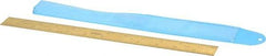 Fowler - 12" Long, 1/100, 1/64, 1/32, 1/10" Graduation, Rigid Steel Rule - 5R Graduation Style, 1" Wide, Yellow, Titanium Finish - Americas Industrial Supply