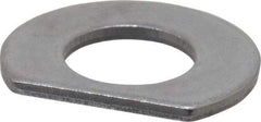 Made in USA - 3/8" Screw Size, 0.444" ID, 1008/1010 Steel Clipped Washer - 0.439 to 0.449" ID, 0.864 to 0.884" OD, 0.055 to 0.065" Thickness, Uncoated - Americas Industrial Supply