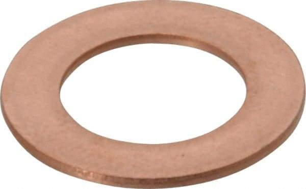Made in USA - 0.032" Thick, 3/8" Inside x 5/8" OD, Round Shim - 5/16" Screw, Uncoated C-172 Copper - Americas Industrial Supply