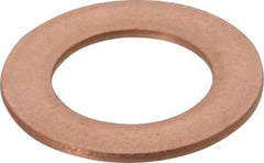 Made in USA - 0.032" Thick, 3/8" Inside x 5/8" OD, Round Shim - 5/16" Screw, Uncoated C-172 Copper - Americas Industrial Supply