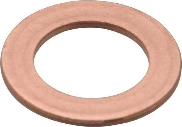 Made in USA - 0.064" Thick, 5/8" Inside x 1" OD, Round Shim - 9/16" Screw, Uncoated C-172 Copper - Americas Industrial Supply