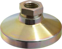 Gibraltar - 2721 kg Capacity, M16 Thread, 31.7mm OAL, Steel Stud, Tapped Pivotal Socket Mount Leveling Pad - 63.5mm Base Diam, Steel Pad, 22mm Hex - Americas Industrial Supply