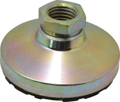 Gibraltar - 544 kg Capacity, M16 Thread, 31.7mm OAL, Steel Stud, Tapped Pivotal Socket Mount Leveling Pad - 63.5mm Base Diam, Rubber Pad, 22mm Hex - Americas Industrial Supply