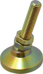 Gibraltar - M12 Bolt Thread, Studded Pivotal Stud Mount Leveling Pad & Mount - 2,268 Kg Capacity, 47.6mm Base Diam, 51mm Thread Length - Americas Industrial Supply