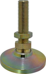 Gibraltar - M24 Bolt Thread, Studded Pivotal Stud Mount Leveling Pad & Mount - 9,072 Kg Capacity, 101mm Base Diam, 89mm Thread Length - Americas Industrial Supply