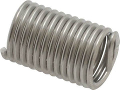 Recoil - M8x1.25 Metric Coarse, 20mm OAL, Free Running Helical Insert - 13-1/4 Free Coils, Tanged, Stainless Steel, Bright Finish, 2-1/2D Insert Length - Americas Industrial Supply