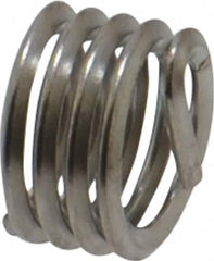 Recoil - 3/8-16 UNC, 3/8" OAL, Free Running Helical Insert - 4-3/8 Free Coils, Tanged, Stainless Steel, Bright Finish, 1D Insert Length - Americas Industrial Supply