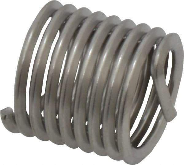 Recoil - 5/8-11 UNC, 0.938" OAL, Free Running Helical Insert - 8-1/2 Free Coils, Tanged, Stainless Steel, Bright Finish, 1-1/2D Insert Length - Americas Industrial Supply