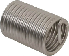 Recoil - 1-8 UNC, 2" OAL, Free Running Helical Insert - 14 Free Coils, Tanged, Stainless Steel, Bright Finish, 2D Insert Length - Americas Industrial Supply