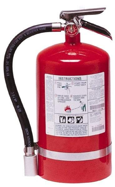 Kidde - 11 Lb, 1-A:10-B:C Rated, Halotron Fire Extinguisher - 7-1/4" Diam x 16.18" High, 125 psi, 15' Discharge in 11 sec, Steel Cylinder - Americas Industrial Supply